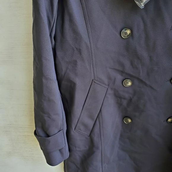 NWT Marella Cimone Navy Trench Coat - Picture 3 of 5